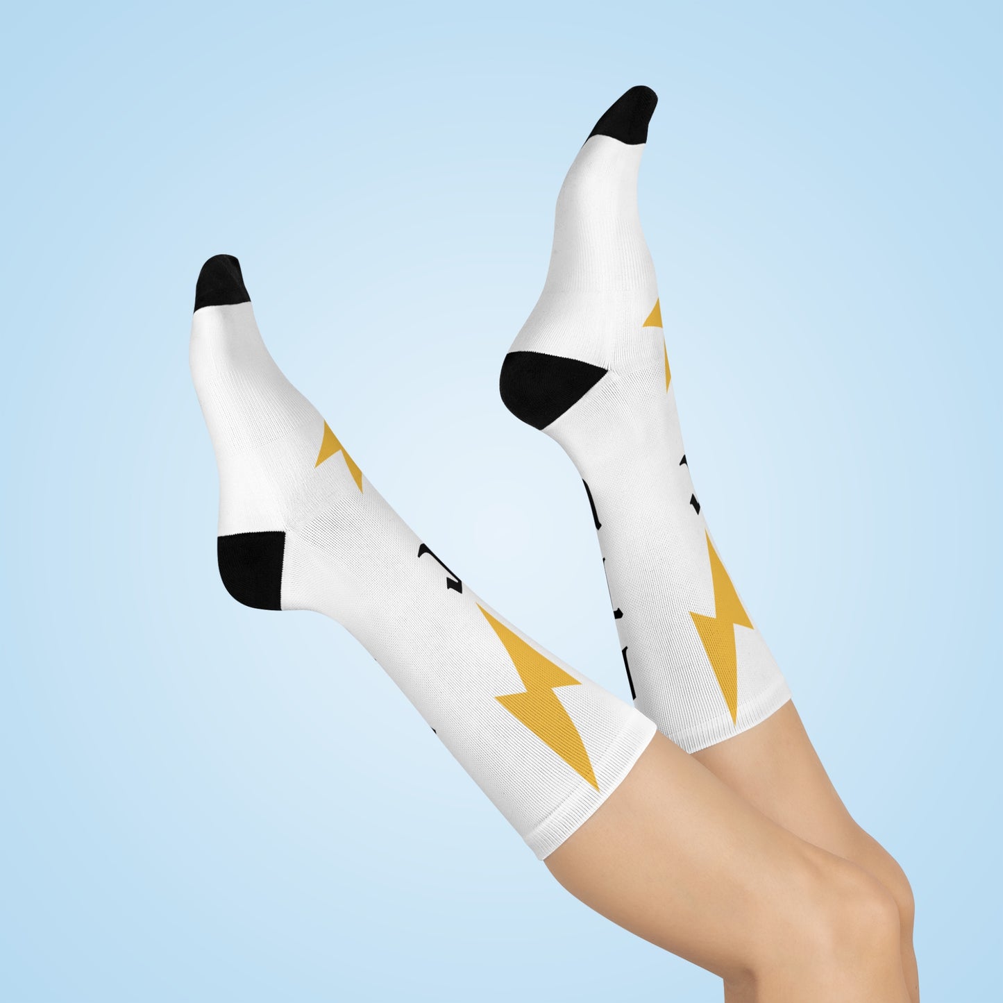 WHITE GC Crew Socks
