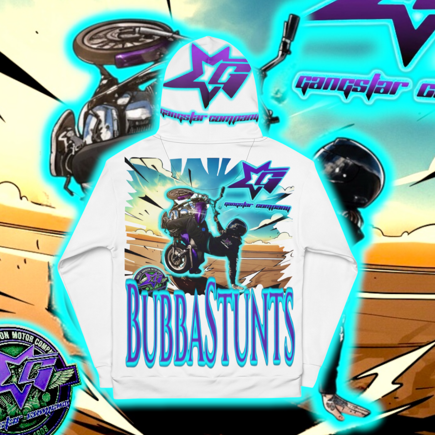 BuBBaStunts All Over GC Riders Hoodie #5