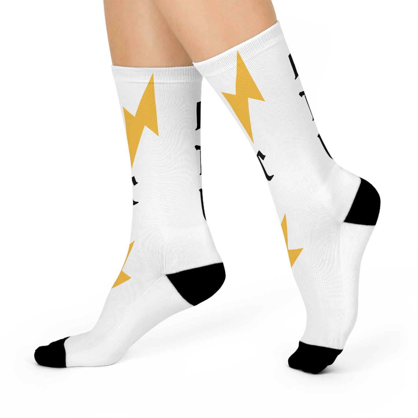 WHITE GC Crew Socks
