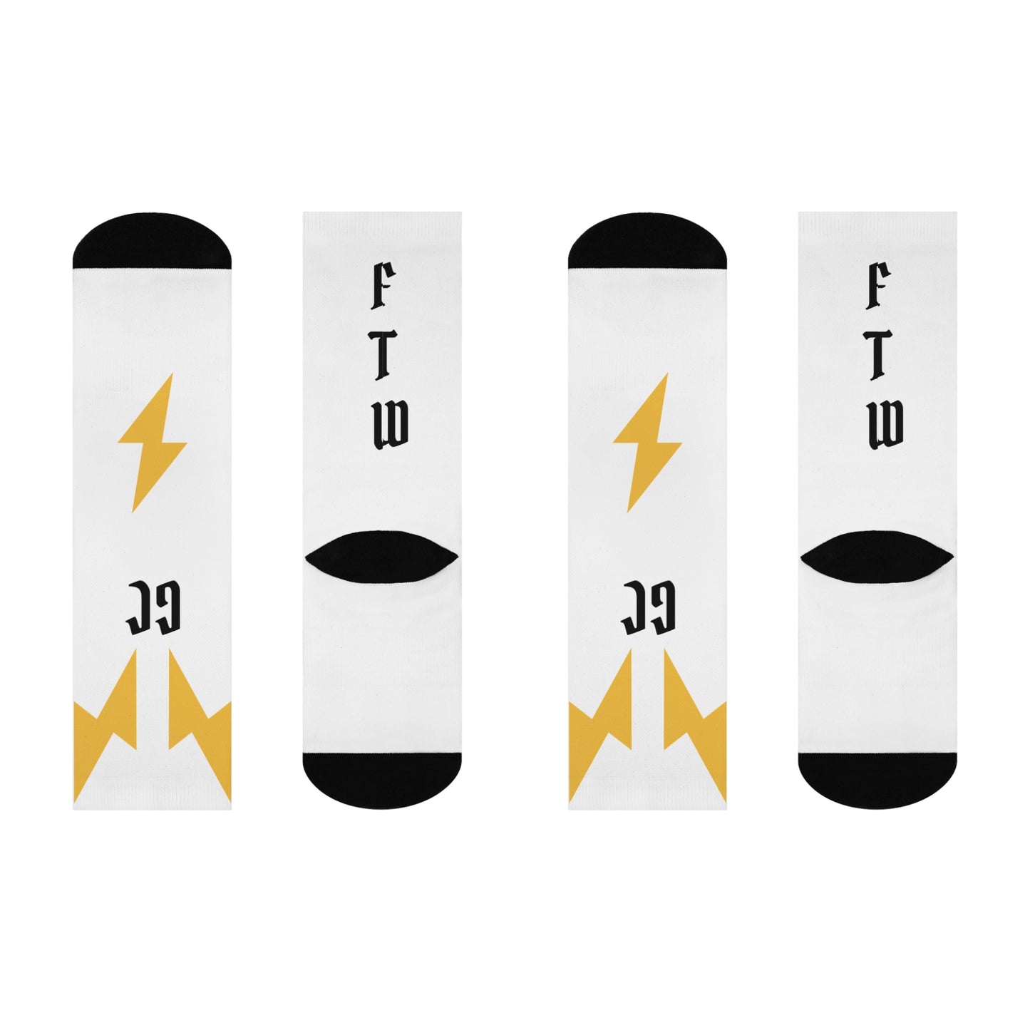 WHITE GC Crew Socks