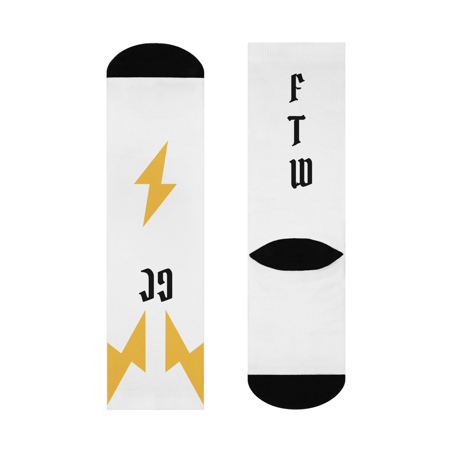 WHITE GC Crew Socks