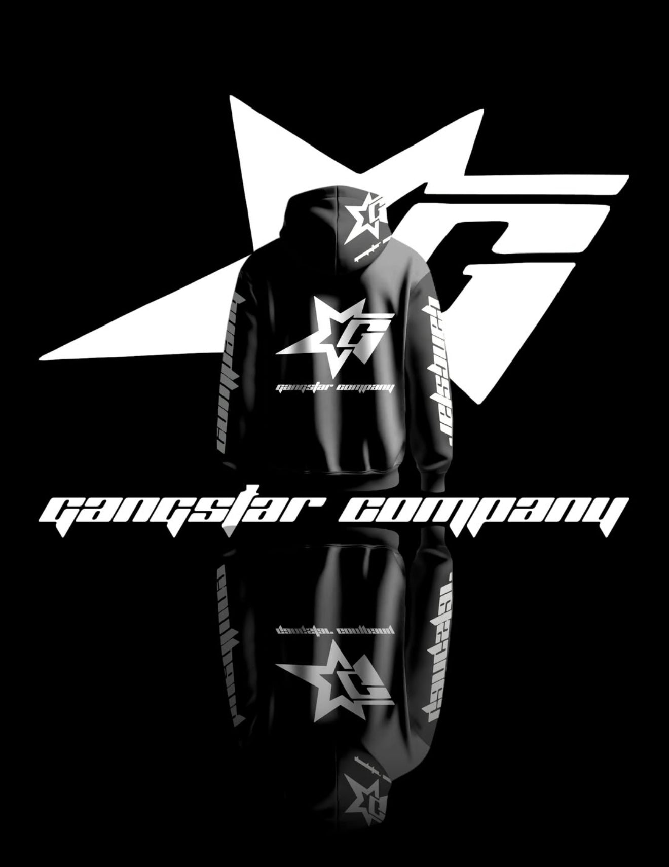 SUDADERA BLANCA/NEGRA DE GANGSTAR COMPANY