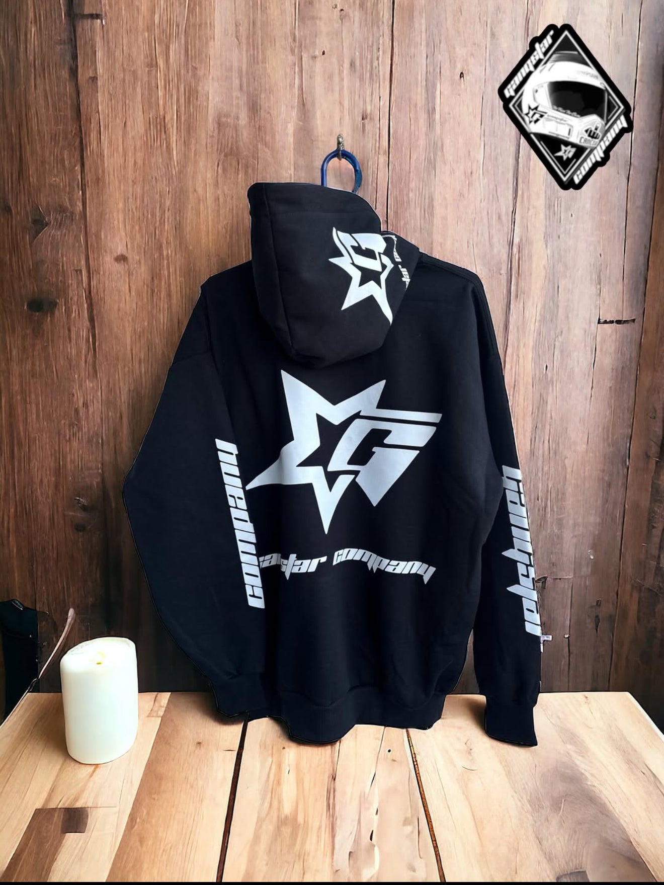 SUDADERA BLANCA/NEGRA DE GANGSTAR COMPANY